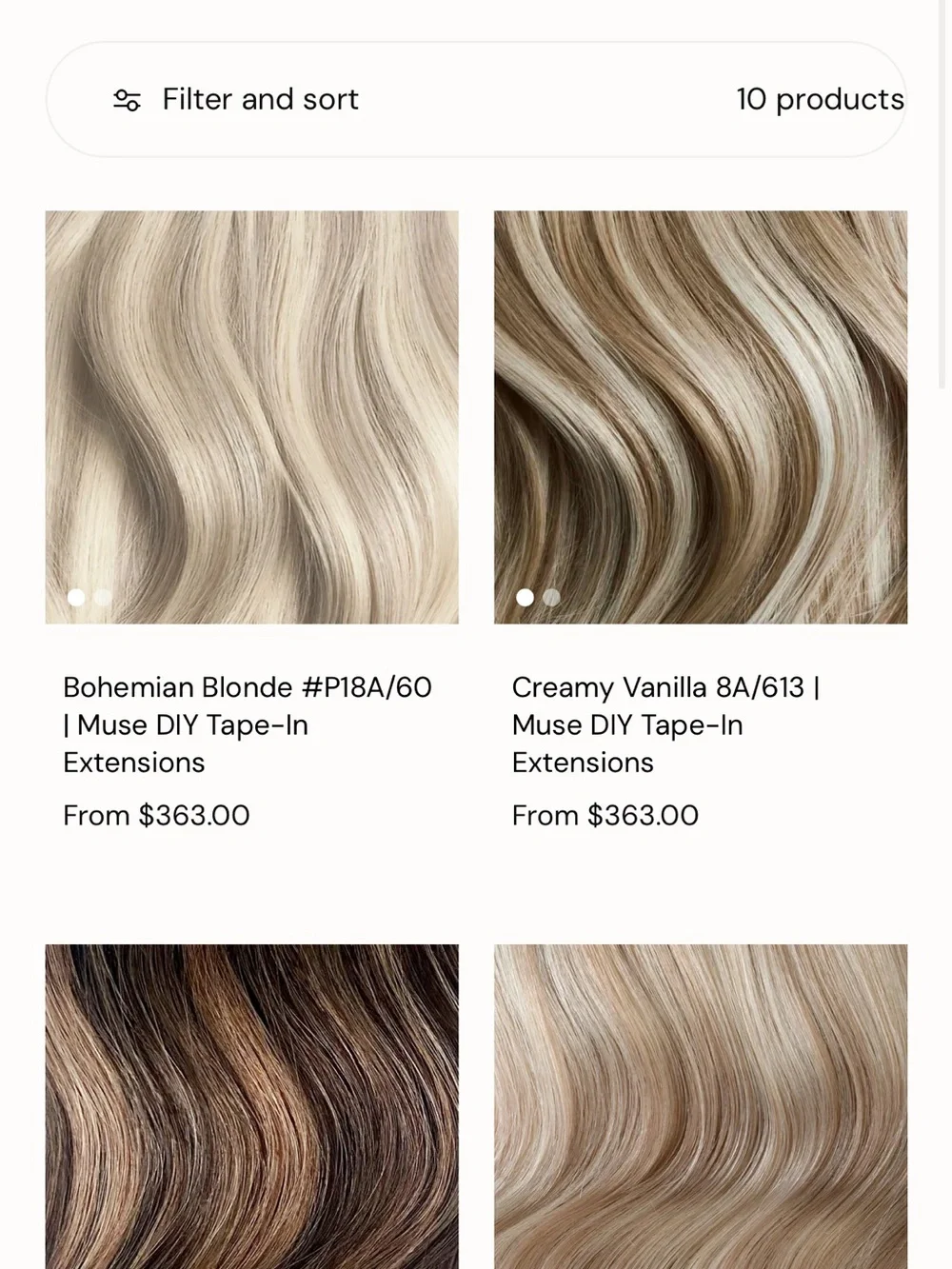Muse Tape-In Extensions in Blonde and Light Brown Blend